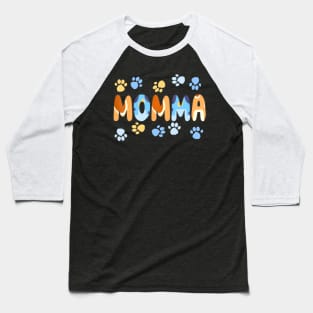 Momma Of The Birthday Boy Girl Dog Family Matching Baseball T-Shirt